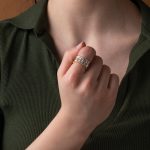 Greek Key Lace Ring - 925 Sterling Silver and Gold Plated - Image 2