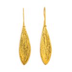 Olive Leaf Gold Plated Earrings - Image 5