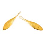 Olive Leaf Gold Plated Earrings - Image 6