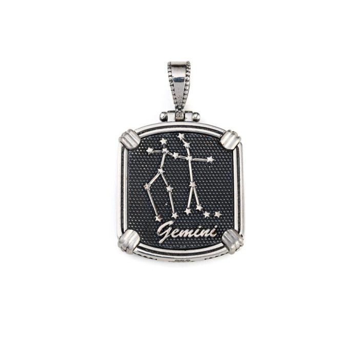 Reversible Zodiac Pendant - 925 Sterling Silver - Image 25