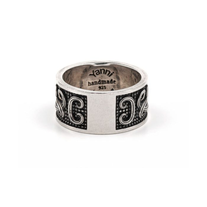 Byzantine Design Ring - Sterling Silver Yianni Jewelry - Image 2