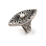 Δαχτυλίδι Βυζαντινό με Πέρλα από Ασήμι 925 - Yianni Jewelry - Image 2