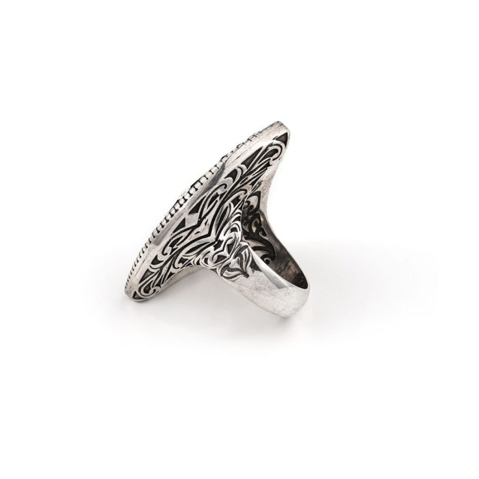 Δαχτυλίδι Βυζαντινό με Πέρλα από Ασήμι 925 - Yianni Jewelry - Image 4