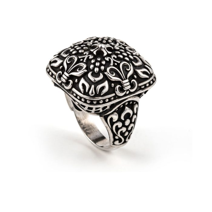 Byzantine Ring with Cross Sterling Silver - Yianni Jewelry - Image 3