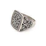 Byzantine Square Ring Sterling Silver- Yianni Jewelry - Image 5