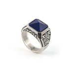 Δαχτυλίδι με Λάπις από Ασήμι 925 - Yianni Jewelry - Image 2