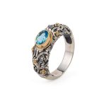 Eve Eden’s Garden ring in 18K Gold and Sterling Silver with semi precious stone - Image 2