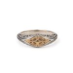 Erotokritos ring in 18K Gold and Sterling Silver