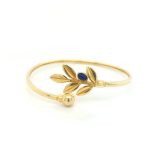 Sterling Silver Gold Plated Bracelet With Olive Leaves - Image 8