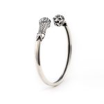 Silver Lion's Head Cuff Bracelet - Image 4