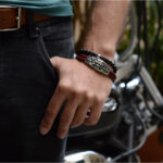 Fleur De Lis Cross Leather Bracelet – 925 Sterling Silver - Image 5