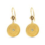 Byzantine Round Earrings with Zircon - Image 3