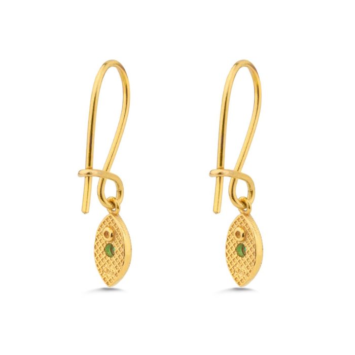 Evil Eye Drop Earrings with Zircon - Image 3