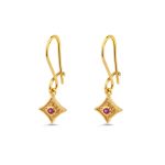Byzantine Star Earrings with Zircon