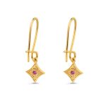 Byzantine Star Earrings with Zircon - Image 3