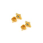 Byzantine Mini Star Stud Earrings with Zircon - Image 6