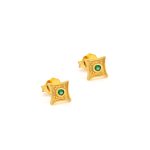 Byzantine Mini Star Stud Earrings with Zircon - Image 5