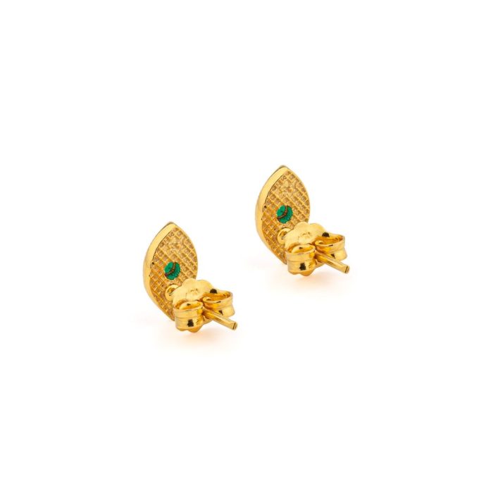 Mini Evil Eye Stud Earrings with Zircon - Image 3