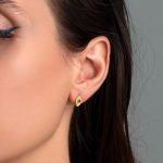 Mini Evil Eye Stud Earrings with Zircon - Image 2