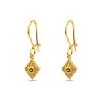 Byzantine Rhombus Earrings with Zircon