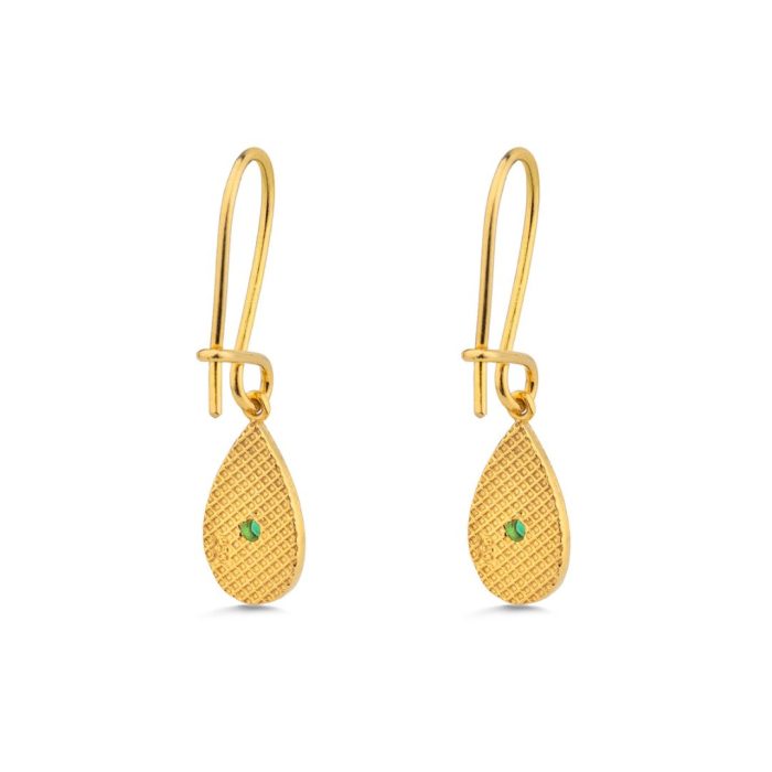 Byzantine Drop Earrings with Zircon - Image 3