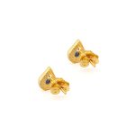 Byzantine Mini Tear Drop Stud Earrings with Zircon - Image 7