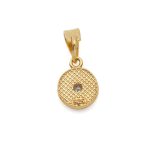 Byzantine Circle Pendant in Gold Plated 925 Silver with Zircon - Image 3