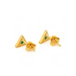 Byzantine Mini Triangle Earrings with Zircon - Image 5