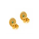Byzantine Mini Oval Earrings with Zircon - Image 7