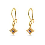 Byzantine Star Earrings with Zircon - Image 4