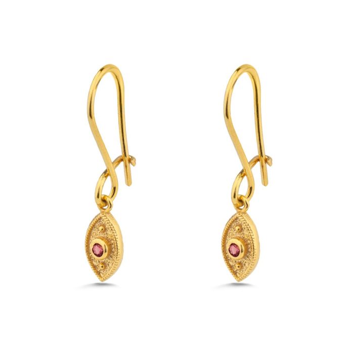 Evil Eye Drop Earrings with Zircon - Image 4