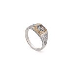 Gerochristo - Mini Vergina Square Ring in 18K Gold and Sterling Silver - Image 2