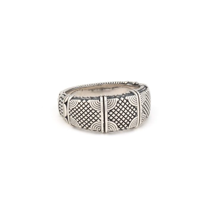 Gerochristo - Alexandrian Wide Band Ring in Sterling Silver