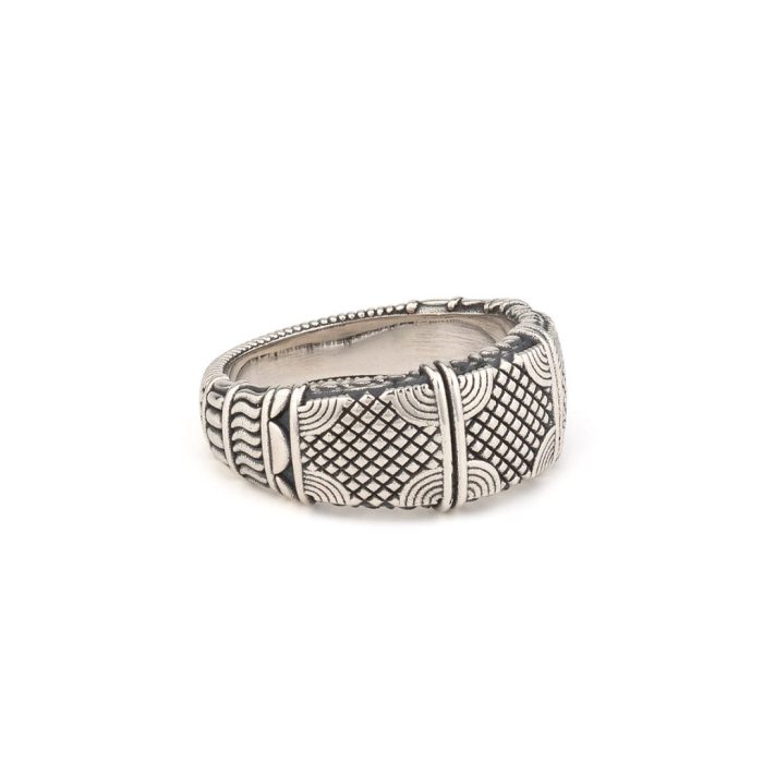 Gerochristo - Alexandrian Wide Band Ring in Sterling Silver - Image 2