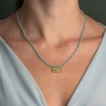 Evil Eye Necklace with Semi-Precious Stones in 925 Sterling Silver Gold Plated - Image 2