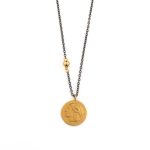 Alexander the Great Necklace in 925 Sterling Silver Oxidized and Gold Plated