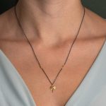 Axe Necklace in 925 Sterling Silver Oxidized and Gold Plated - Image 2
