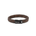 Axion Stainless Steel Leather Bracelet