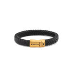 Axion Stainless Steel Leather Bracelet - Image 5
