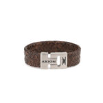 Axion Stainless Steel Leather Bracelet