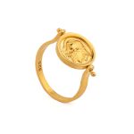 Athena Chalinitis Swivel Flip Coin Ring – Sterling Silver and Gold Plated - Image 2