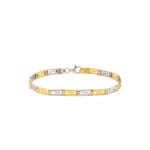 Two Tone Meander Bracelet in 925 Sterling Silver