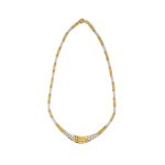 Two Tone Meander Necklace in 925 Sterling Silver