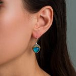 Gerochristo - Iris Triangle Earrings in 925 Sterling Silver with Pariba Doublet Stone - Image 2