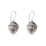 Gerochristo - Iris Triangle Earrings in 925 Sterling Silver with Turquoise Stone - Image 3
