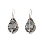Gerochristo - Iris Teardrop Earrings in 925 Sterling Silver with Apatite Stone - Image 3