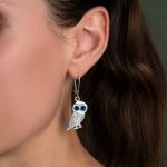 Wisdom Owl Earrings in 925 Sterling Silver - Image 2