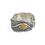 Men’s Silver Ring Featuring an Eye Design