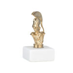 Athena Bust on Thassos Marble – Gold-Plated with Stainless Steel