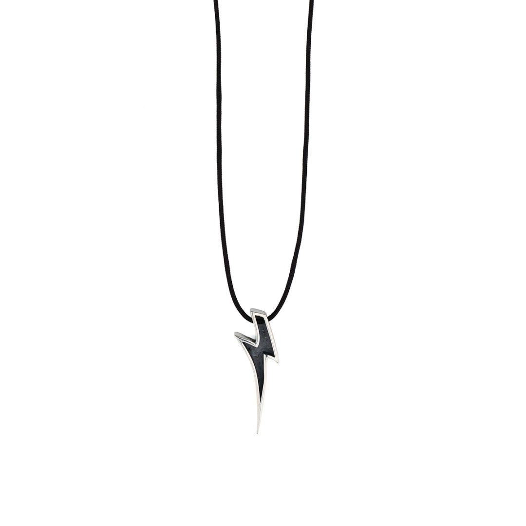 KM791DE Men's Silver Lightning Necklace